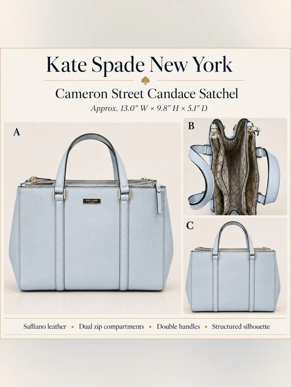kate spade Cameron Street Candace Satchel in light blue